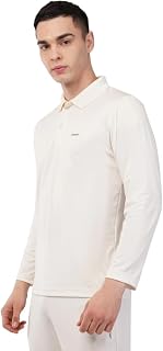 Whitedot Novelty Cricket Polo T-Shirt for Men | Quick Dry Sports T-Shirt, Full Sleeves, Moisture Wicking, UV Protection, S... Price In India