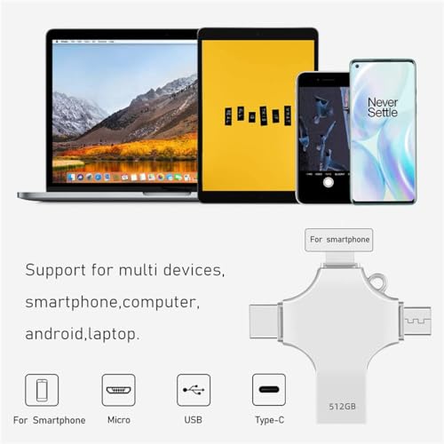 Photo Stick USB Flash Drive AOIRHLA 512GB Memory Stick USB 3.0 High Speed Thumb Drives Portable Mini Storage Device External Storage for Smartphone/Laptop/PC/Android