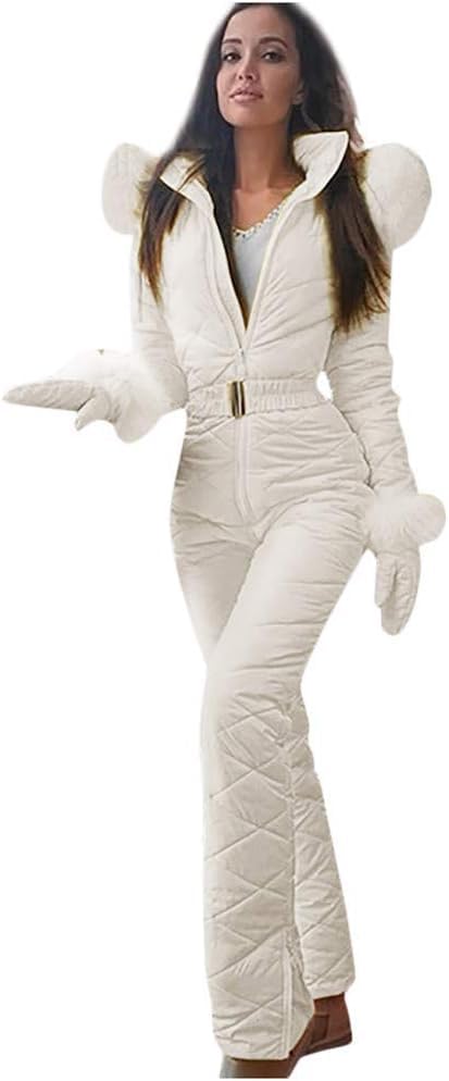 Attrezzatura invernale versatile - Che tu vada in pista o cammini su terreni innevati, il nostro abito da sci monopezzo da donna è progettato per prestazioni e stile. Il suo materiale traspirante e l'isolamento termico lo rendono un must-have per ogni attività in condizioni di freddo come lo sci, le escursioni con le racchette da neve o lo sci di fondo.
