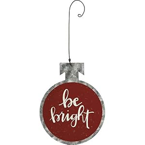 Primitives by Kathy 110078 Be Merry Be Bright Be Jolly Ornament, 3.75-inch Height, Set of 3, Metal, Wire, Mica Primitives by Kathy 110078 Be Merry Be Bright Be Jolly Ornament 375 inch Height Set of 3 Metal Wire Mica