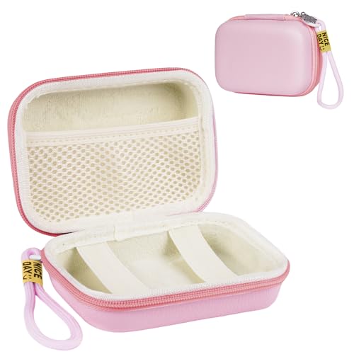 Ainiv Funda Cámara Digital, Estuche Camara para Sony ZV 1/para Canon G7/SX720, Funda Camara Fotos Infantil para Tarjetas SD (S Rosa)