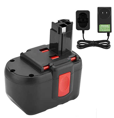 24V Battery and Charger for Bosch 3.5Ah Ni-MH Replacement Battery Compatible with Bosch BAT030 BAT031 BAT240 BAT299 BH-2424, 2 607 335 446, 2 607 335 268, 2 607 335 279 (Battery and Charger Include)