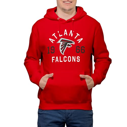 FOCO Atlanta Falcons NFL Mens Heritage Print Hoodie - Red - XL