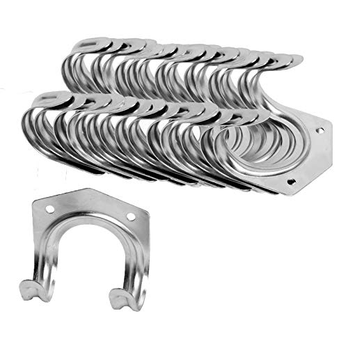 Wideskall Universal Galvanized Metal Utility Storage Hooks for Garden Tools (Pack of 15)
