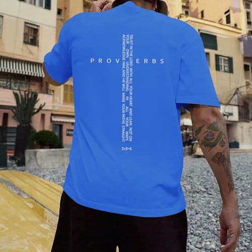 Image of Christian Shirts for Men Vintage Religious Cross Bible Verse T-Shirt Jesus Faith Tshirt Inspirational Graphic Tees