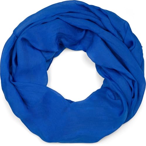styleBREAKER leichter unifarbener Loop Schlauchschal | Sommerschal aus fließendem Material | Seidiges Halstuch für Damen & Herren | Weich, Luftig & Modisch | 77 x 46 cm,...