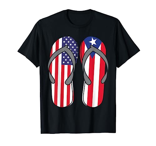 Funny Puerto Rico American Flag Sandals USA Rican Root Proud T-Shirt
