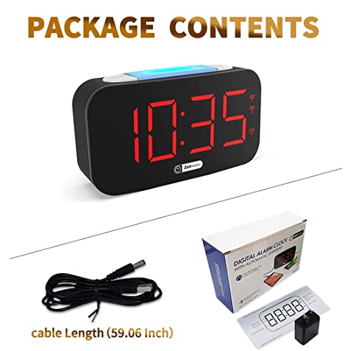 Digital Alarm Clock For Bedrooms, Bedside Alarm Clocks With 7 Color Night Light, Large Led Display, Dual Usb Ports,Auto Dimmer, Clock For Kids,Teens, Seniors (Upgrade) #TOP7