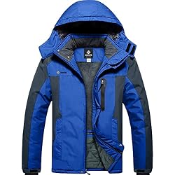 GEMYSE Men's Ski Snow Jacket Warm Winter Waterproof Coat Snowboard Rain Jacket Hooded Windproof Windbreaker