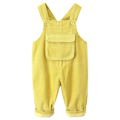 Pantalon combinaison bébé en velours côtelé et salopette enfant unisexe