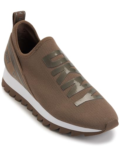 Image of DKNY Women's Abbi Knit Slip on Sneaker with Logo