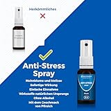 Anti-Stress Spray mit Sofort-Effekt - Gegen Innere Unruhe und Anspannung - Mit Mohnblume + Melisse für die Nerven, 20 ml - Pfirsichgeschmack - Nutrimea