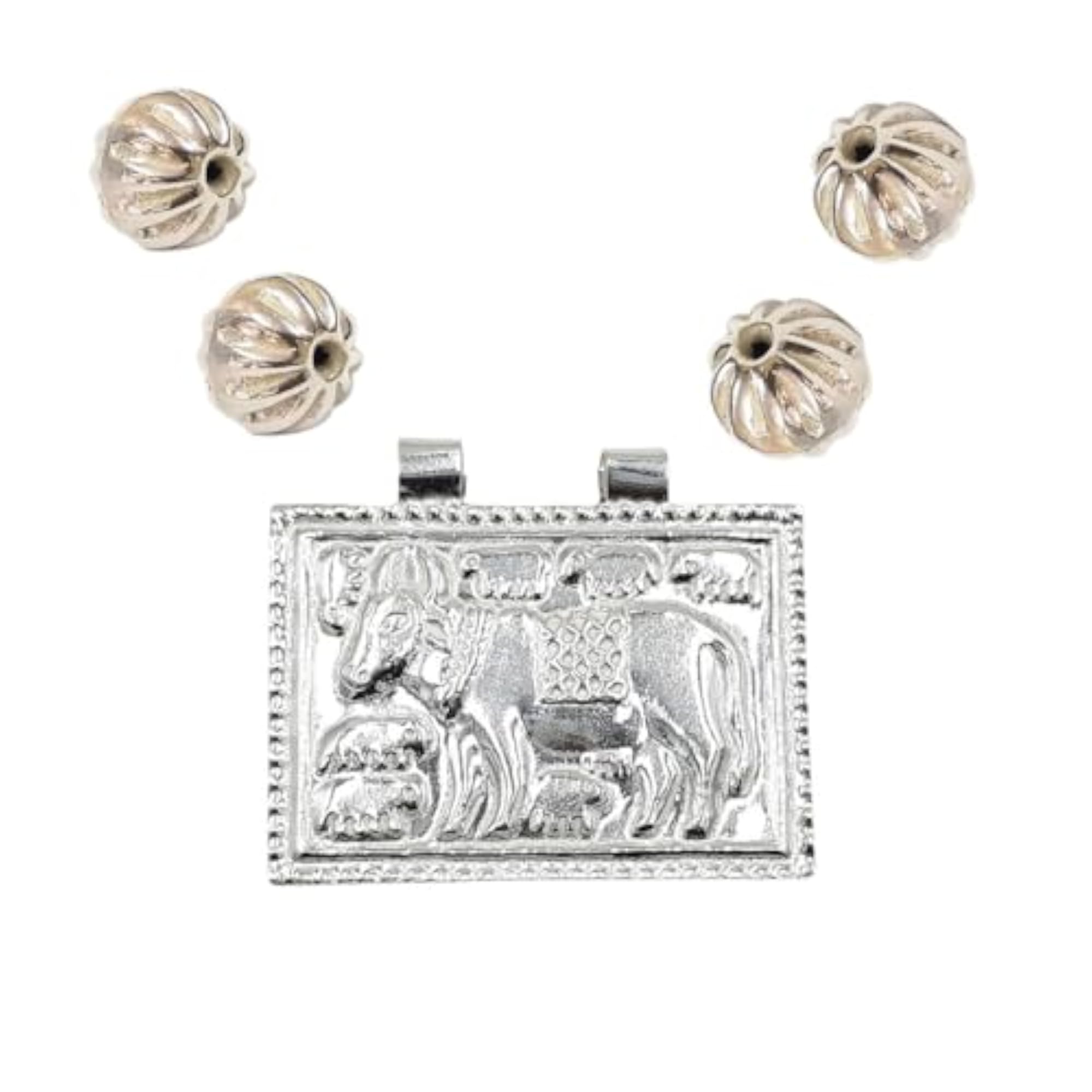 Pure Silver Ahoi Mata Amulet Pendant for Women