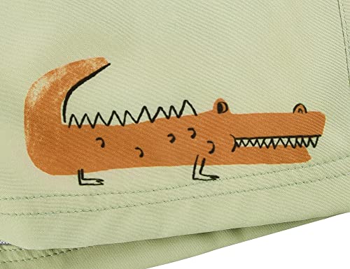 Nonwe Boys Swim Trunks Boys Swim Shorts Boys Bathing Suit With Breathable Mesh Lining Crocodile Pattern Khaki 8 #TOP2