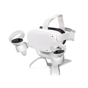 VR-Ständer, weißer VR-Displayhalter für Oculus Quest 2/Quest/Rift/Rift S/Valve Index Headset und Touch-Controller