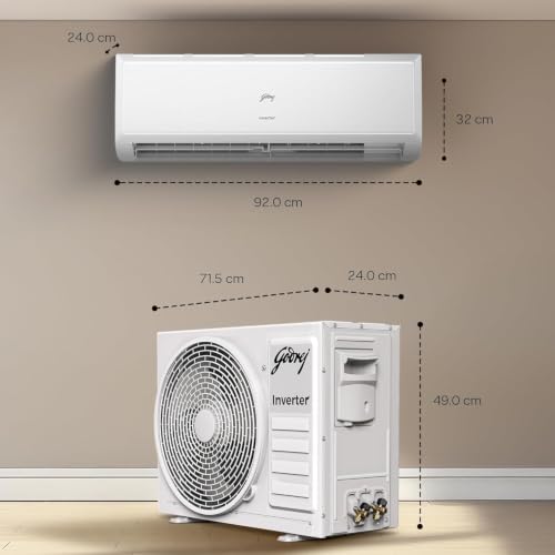 Image of Godrej 1.5 Ton 3 Star| New 2026 Star Rated| Inverter Split AC | 5-in-1 Convertible Cooling | 5 Year Comprehensive Warranty| AI Powered| Heavy Duty Cooling at 52C| (AC 1.5T TR HIC 18N3TH WA)