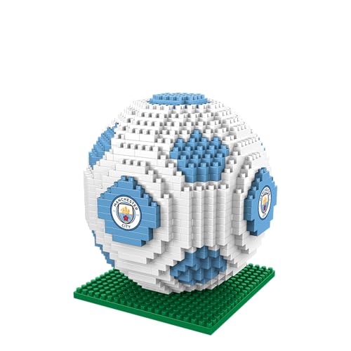 FOCO Officially Licensed 3D Football BRXLZ Bricks Building Construction Toy in Alternative Team Colours (Manchester City FC)