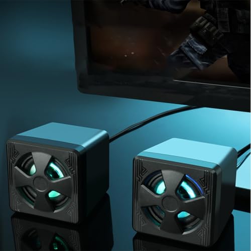 Altavoces pequeños para computadora Healeved acústica HiFi de diseño minimalista 5