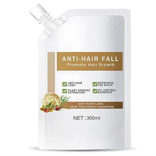 Champú para la caída del cabello, 300 ml/10 oz Champús suaves para el crecimiento del cabello Control de aceite y cuidado cuero cabelludo para mujeres y hombres, Champú para la caída