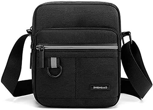 Sweelive Sac Bandoulière Homme Sacs à Bandoulière Sacoche Sac Porté épaule Shoulder Bag pour Téléphone Portable pour Voyage, Randonnée et Sports D'extérieur (Noir) Cover