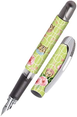 ONLINE College ink pen Wow  ergonomic fountain pen for school / college  solid medium nib, soft grip part  for standard ink cartridges  refillable ideal for beginners, pupils & students