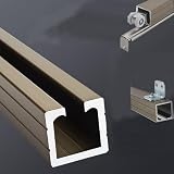 Binario per porta scorrevole Tende A Pannello Scorrevole Per Portefinestre, Kit Di Ferramenta Porte A Soffietto Con Altezza Ridotta E Binario Singolo Tagliabile, Binari Di Ricambio(265cm/8.7ft)