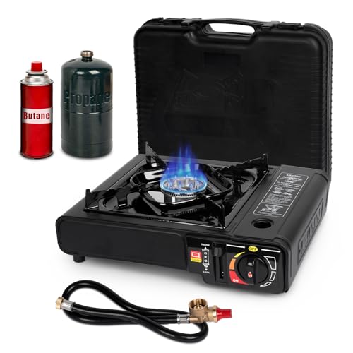 SHINESTAR Dual Fuel Stove with Butane & Propane Compatibility, Portable