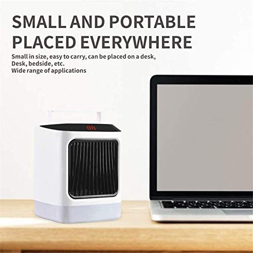 Kachelkachels elektrische keramische ruimteverwarmer Draagbare ventilatorkachels Ventilatorkachels met afstandsbediening Met 7-kleuren nachtlampje voor thuis Slaapkamer Kantoor Garage Persoonlijke - Afbeelding 7