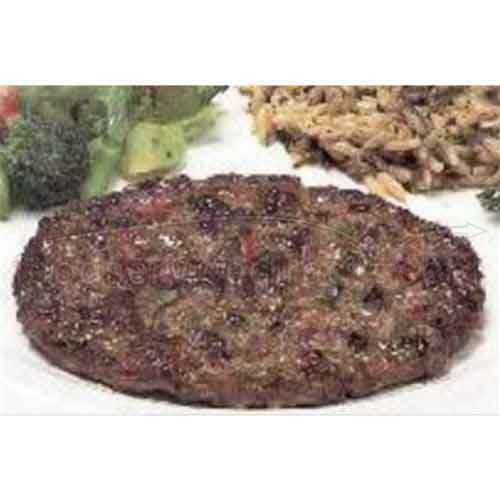 41 Pepper Steak Beef Patty Hamburger, 40 Pieces of 4 Ounce