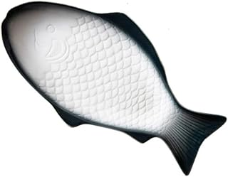 Ceramic Fish-shaped Plate for Snacks Appetizers Dark Dish Unique Design for Home Restaurant Use Eye-catching Tableware
