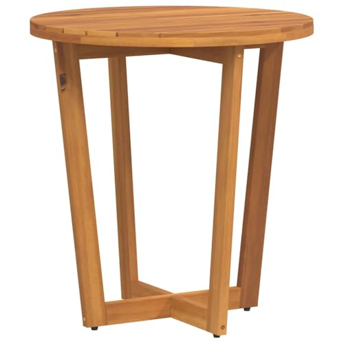 Mesa auxiliar de jardín de madera estable para terraza exterior 8