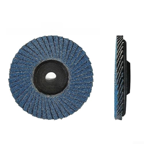 DAZZLEEX Confezione da 3 dischi lamellari da 75 mm per smerigliatrice angolare, grana 80, dischi abrasivi blu per metallo, acciaio inossidabile e legno