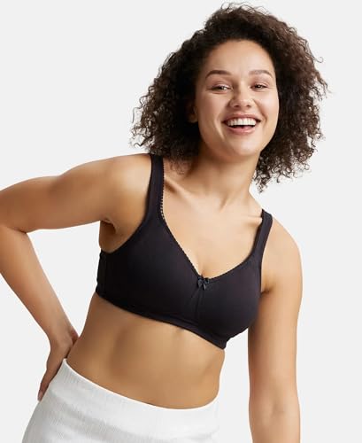 Image of Jockey ES24 Plus Size Bra | Wirefree | Non Padded | Full Coverage with Plush Lining Cup| Super Combed Cotton Elastane Fabric