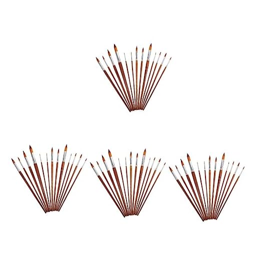 COHEALI 52 Piezas Pincel De Acuarela Pintura De Mango De Madera De Pelo De Nailon Pincel De Artista Profesional Pinceles para Pintar Cepillo De Pintura Nylon Ronda Alumno El Pincel