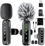 Wireless Microphone for iPhone & Android, Mini Plug & Play Lavalier Mic - 6H Battery, Zero Delay, Studio Sound