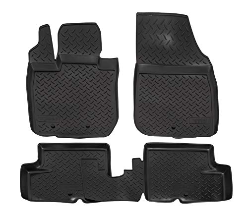 Tapis de Sol en Caoutchouc TPE Nissan Terrano 4WD 2011-2017 Noir Sur Mesure