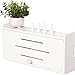 Produktbild Dongbin Set Top Box Regal Massivholz Wandmontiertes WLAN-Netzkabel Router Wandkasten Aufbewahrungsbox/Drahtlos/Wandmontage Massivholz/Lagerregal/Wandabschirmung/Stanzen,Weiß