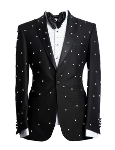 Blazer Homme Diamants Veste de Costume pour Mariage Chic