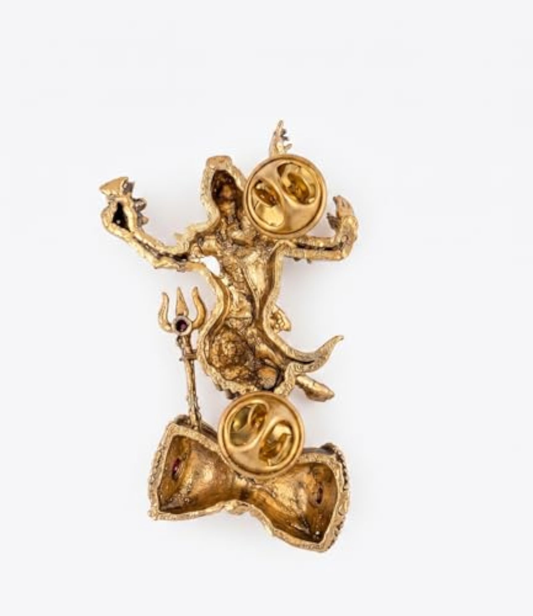 Nataraja Cosmic Dance Brooch, Antique Gold Design