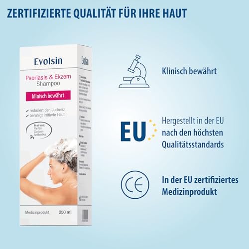 Neurodermitis Shampoo Evolsin Ekzem und Psoriasis Shampoo