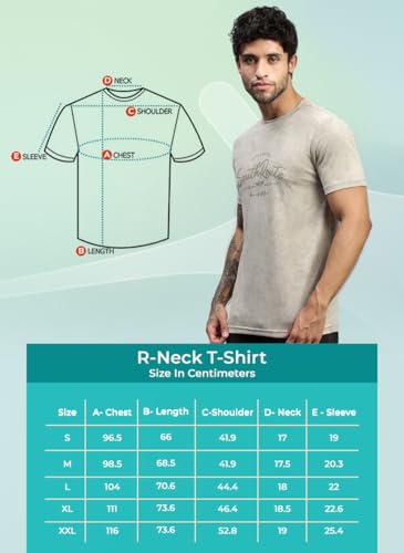 Image of Lux Nitro Men's Cloud Burst Printed Half Sleeve T-Shirt | Cotton Blend Round Neck Tee | Regular Fit Casual Wear