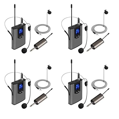 Casque portable UHF sans fil pour performances en direct avec micro cravate et récepteur jack
