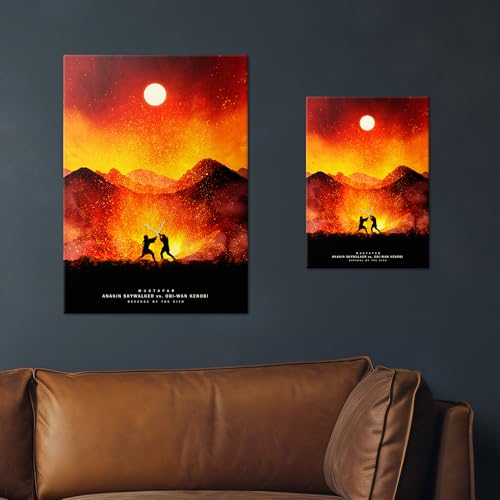 Displate Officiel Star Wars Poster Métallique Fixation Magnétique Licence Officielle Image Affiche de Haute Qualité Duels of Fate - Mustafar hauteur 45 cm largeur 32 cm. – vue 6
