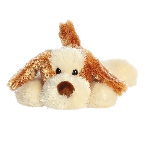 Aurora® Adorable Mini Flopsie™ Scruff™ Stuffed Animal - Mini Companions Ready for Playful Adventures - for Kids All Ages, Toddlers, Adults, and Families - Brown 8 Inches