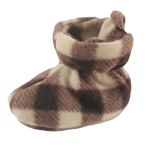 Luvable Friends Plaid Fleece Cushioned Booties