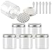 TIANZD 6 Stück Kleine 200 ml Transparent Kunststoff Leere Cremedose Dose mit Silber Deckel 200 g Leerdose Schraubdose Blechdosen Kosmetische Behälter Tiegel, 6 Stück Spatel