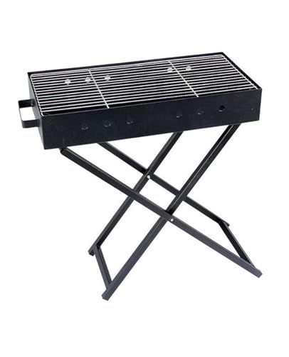 XIUXLI Portable Outdoor Grill,23.6" Charcoal Grill,Removable Folding Stand