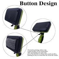 Dog brush Dog Grooming Kit 3PS: self-cleaning slicker brush dog Deshedding Tool&TPR Dog Bath Brush for dogs cats horse Home Travel (green) — image 6