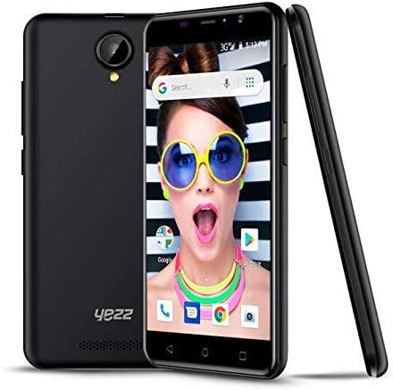 New YEZZ 5E Black – Unlocked Smartphone – 8GB + 1 GB, Android Oreo (Go Edition), 1 Year Warranty
