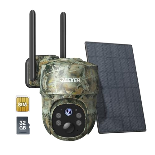 iZEEKER 4G LTE Cámara de Caza Solar 2K PTZ